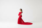 mommoi™ Off-Shoulder Chiffon Maternity Gown