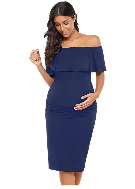 Stylish Bump One-Shoulder Gown