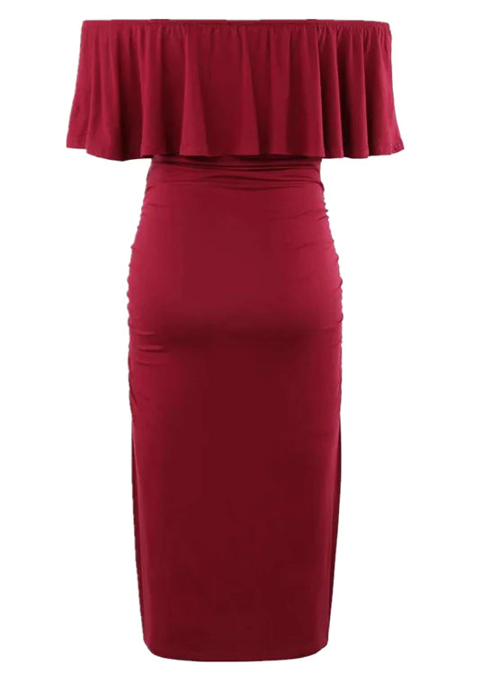 Stylish Bump One-Shoulder Gown