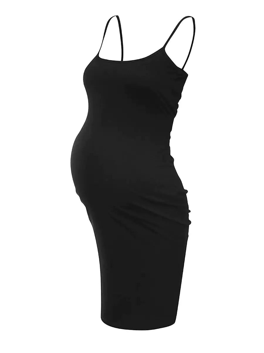 Chic Maternity Suspender Dress