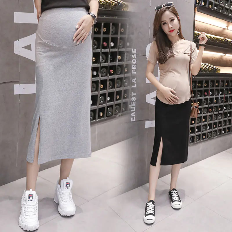 Maternity Side-Slit Skirt