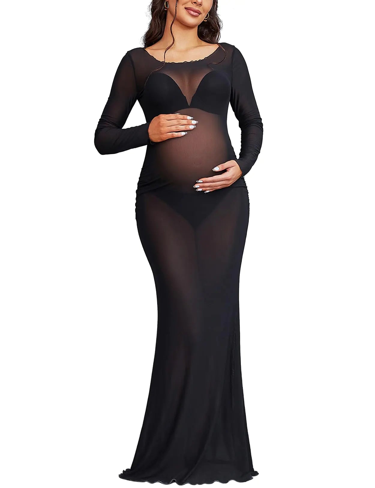 Maternity Sheer Gown