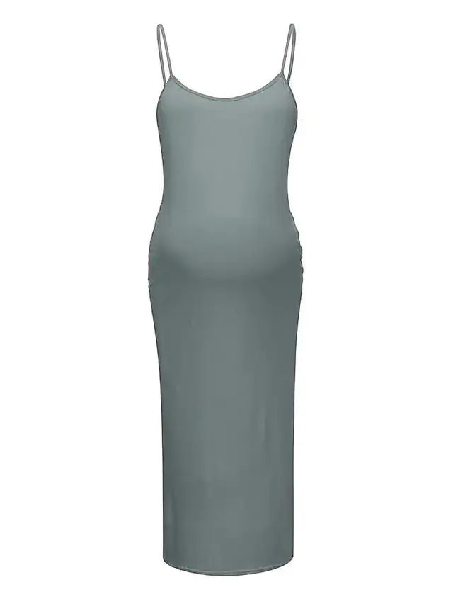 Chic Maternity Suspender Dress