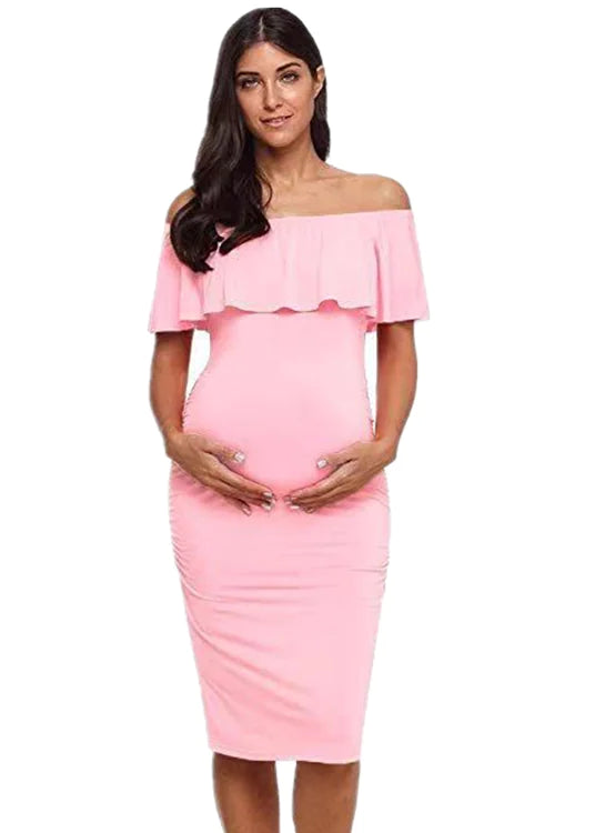 Stylish Bump One-Shoulder Gown