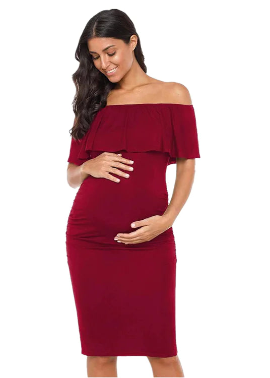 Stylish Bump One-Shoulder Gown