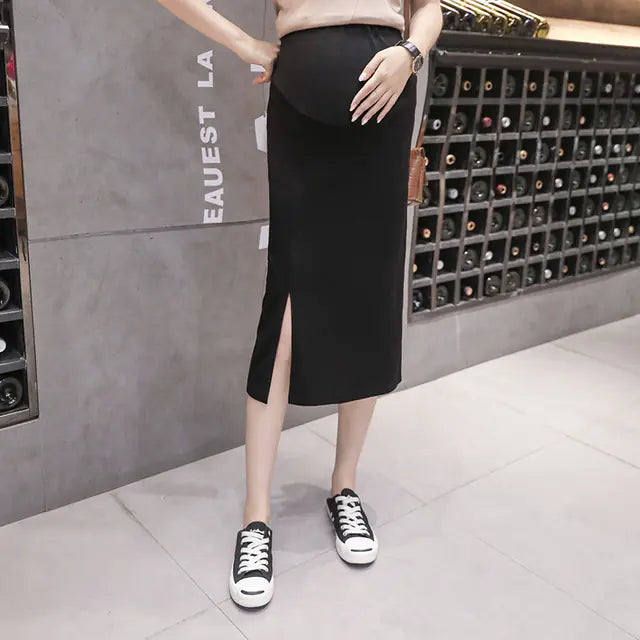 Maternity Side-Slit Skirt