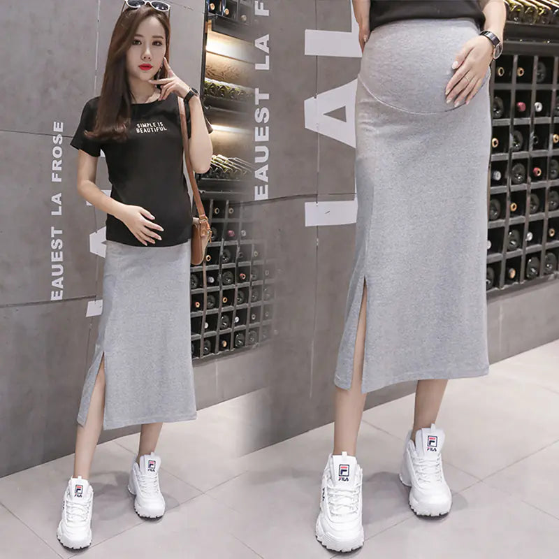 Maternity Side-Slit Skirt